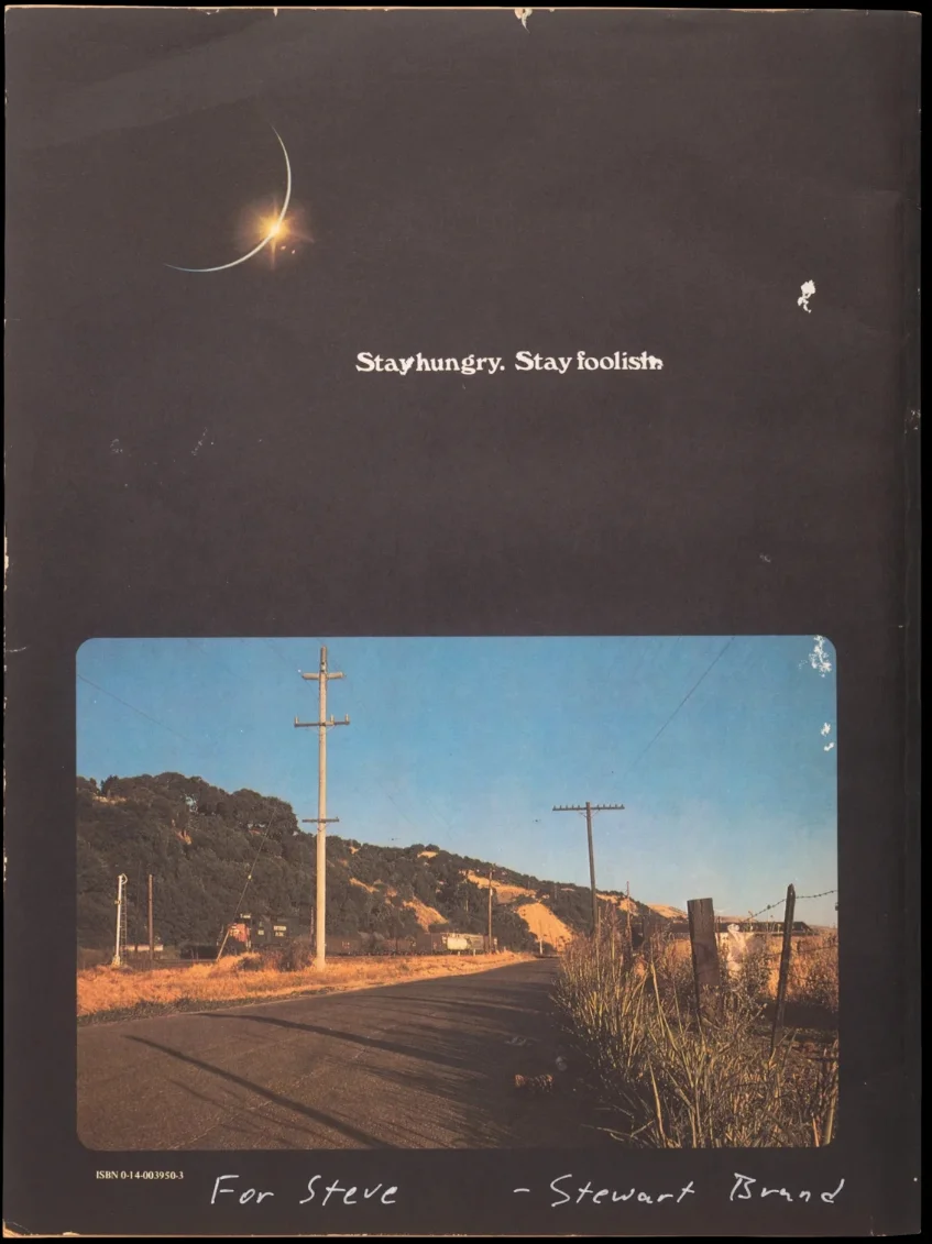 斯图尔特·布兰德亲笔签名的《全球概览》（Whole Earth Catalog）